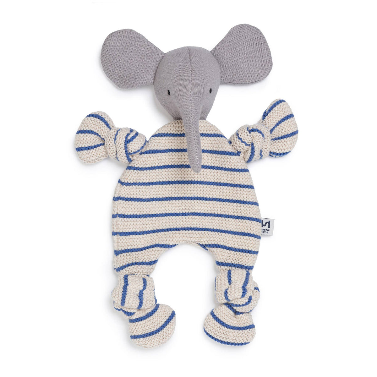 Sophie Home Ltd - Babydecke Kuscheltuch: Elefant Kobalt
