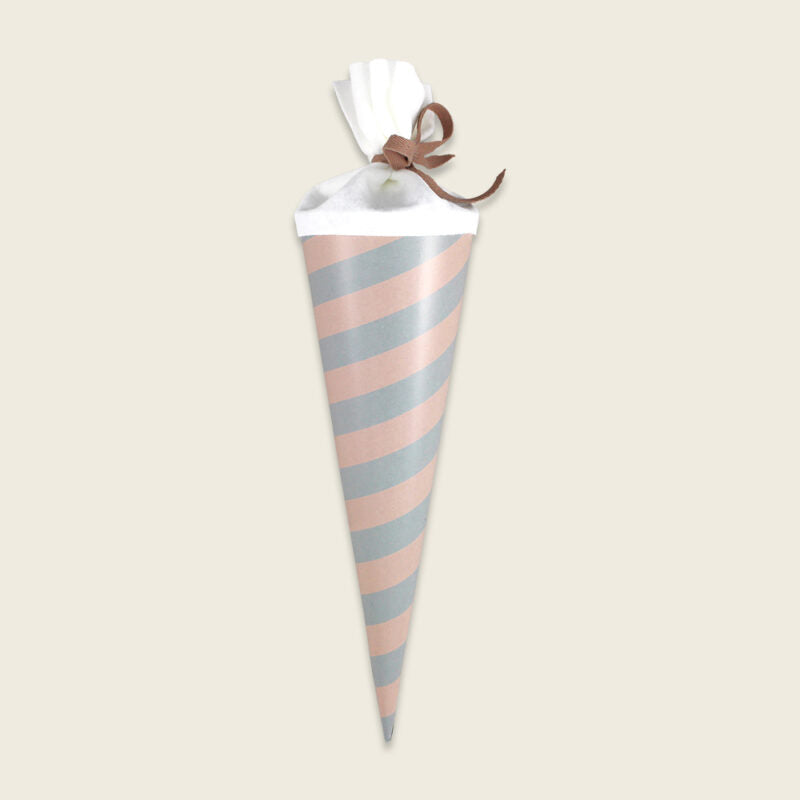(Geschwister)Schultüte 'Streifen minzblau/rose, 35 cm' AvaundYves