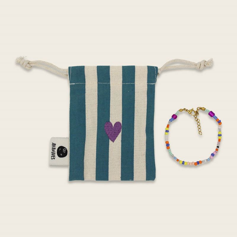 Ava&Yves Perlenarmband 'bunt'