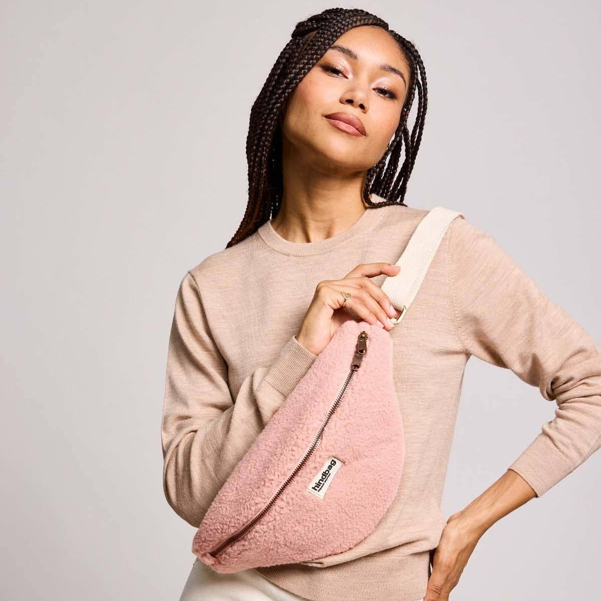 Hindbag Bauchtasche Sasha Teddy Rosenpuder