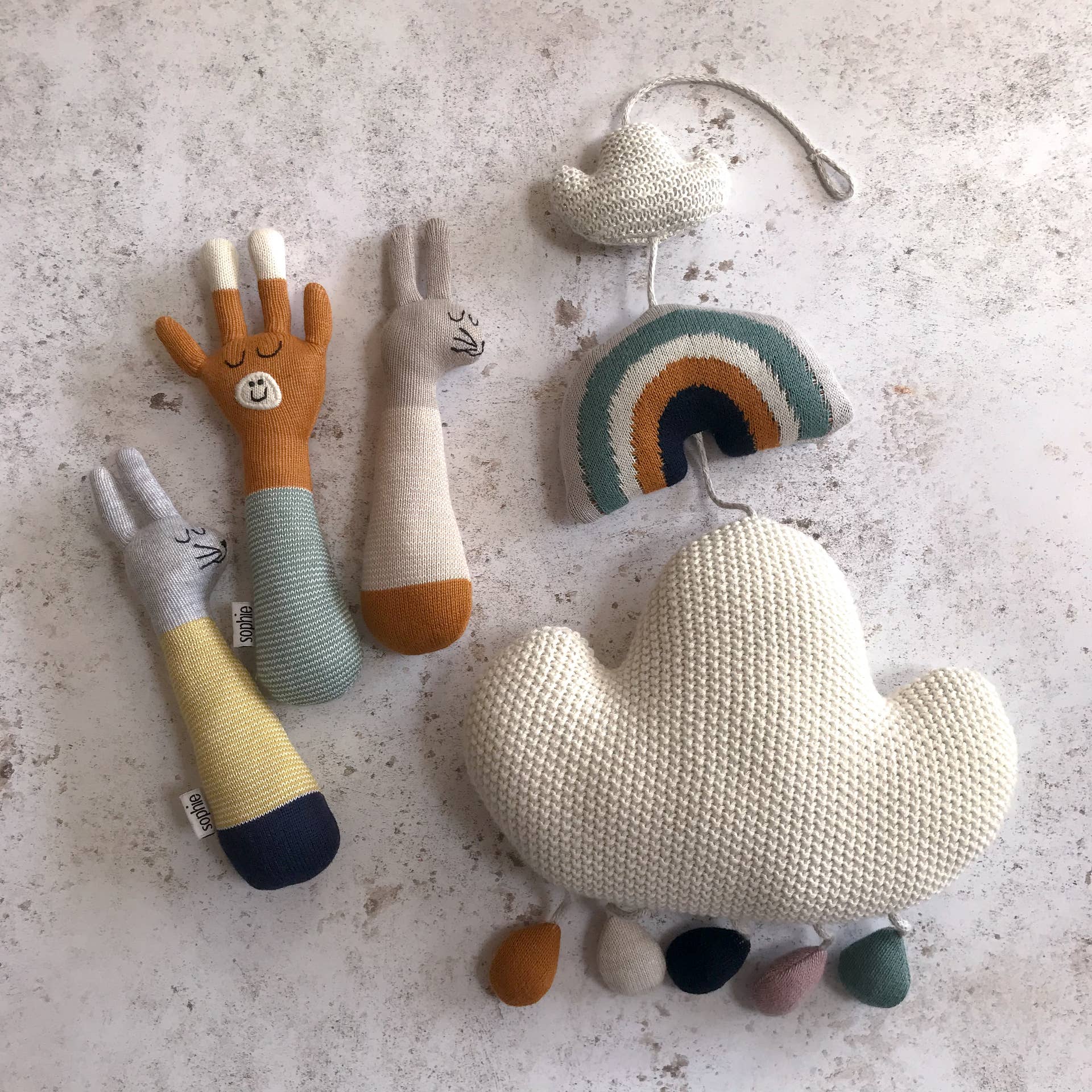 Sophie Home - Baby Rassel 'pink Rabbit'