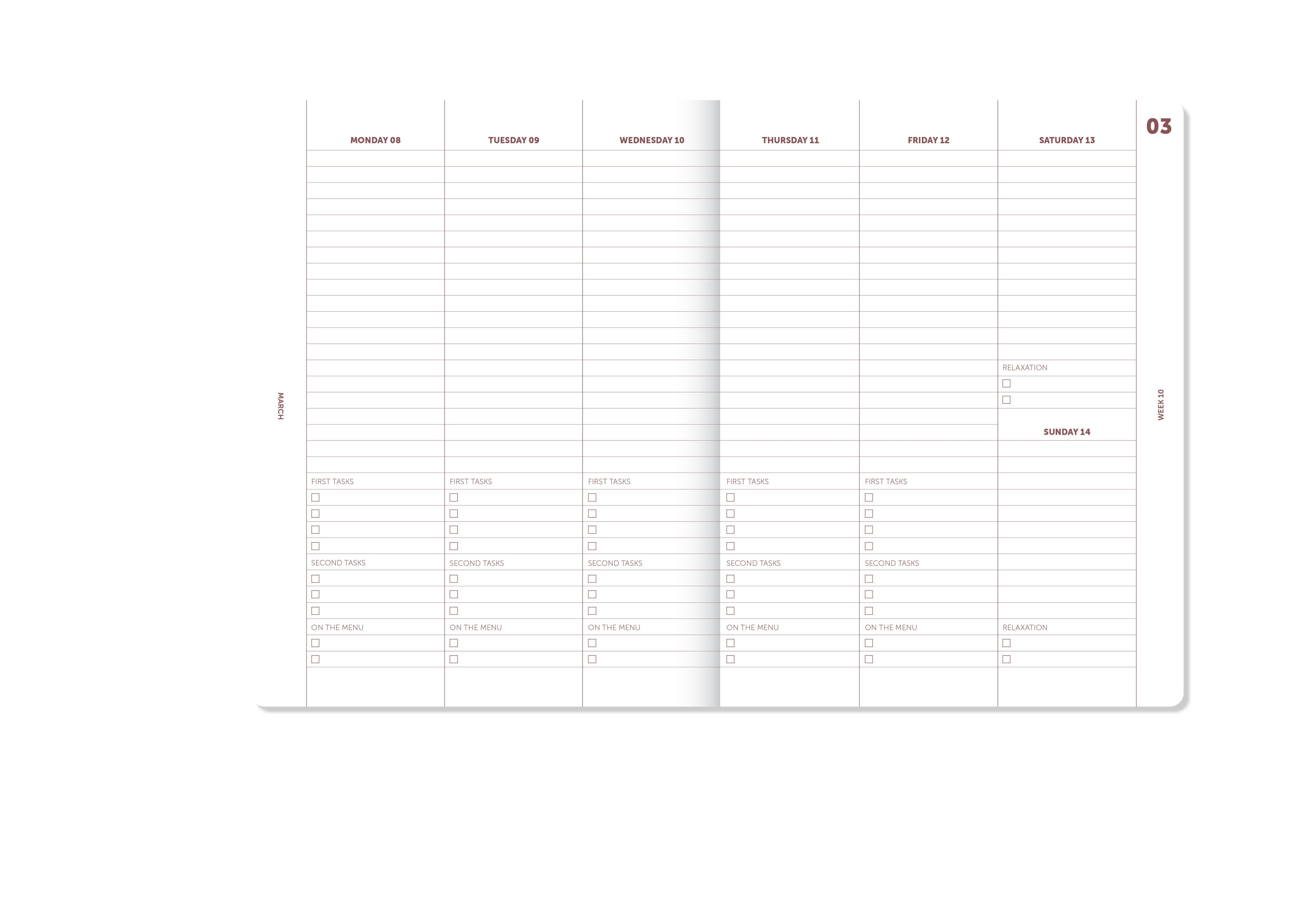 A-Journal - A-Planner Tagebuch 2027 – Rosa Leinen
