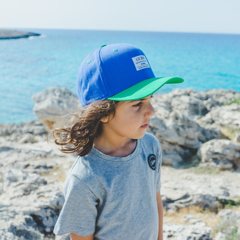 Lil' Boo Kappe 'Block Snapback / Blue & Green'