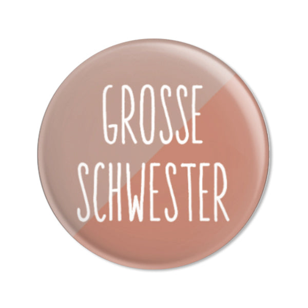 Button 'Grosse Schwester / altrosa' AvaundYves