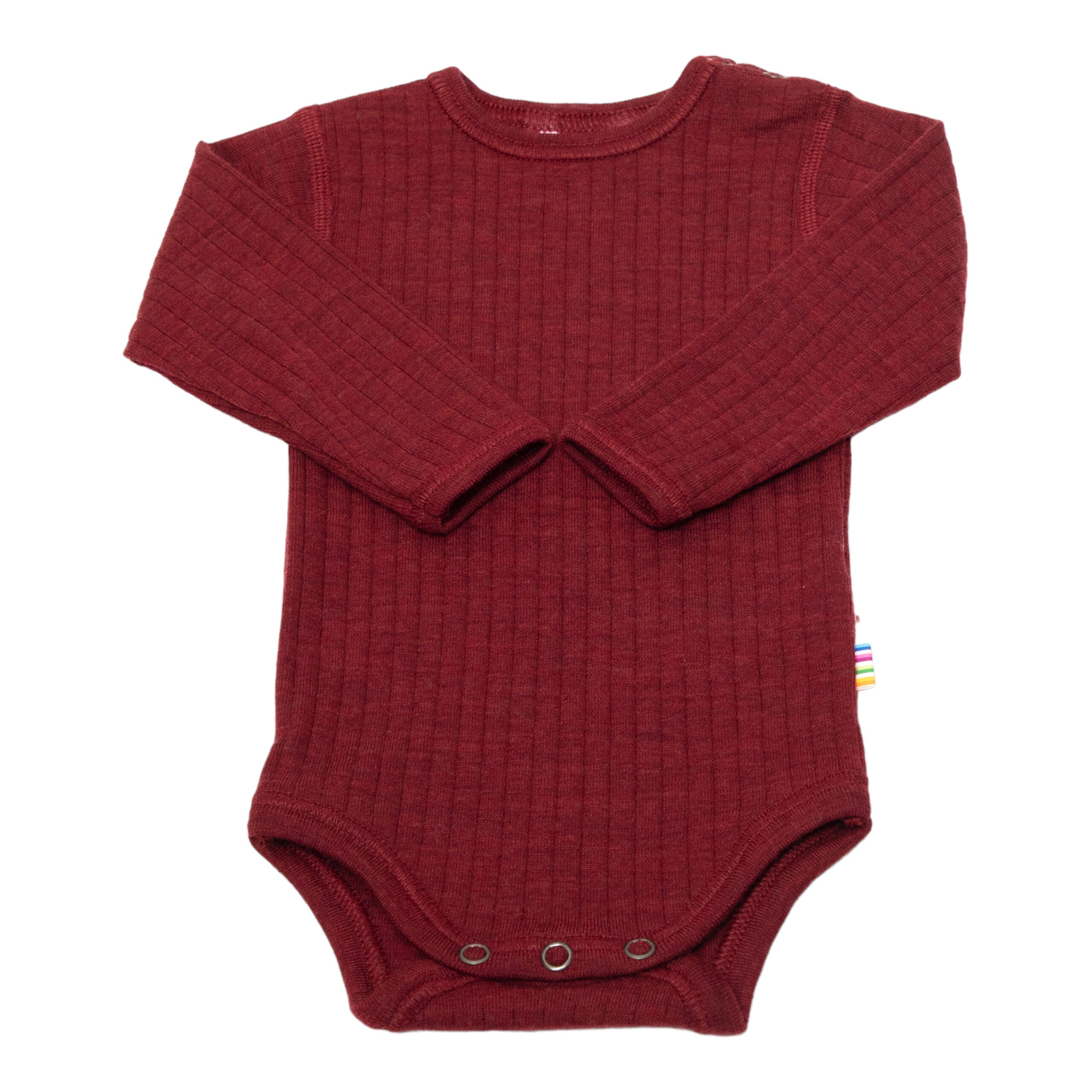 Langarm Body Joha Merinowolle 'bordeaux'