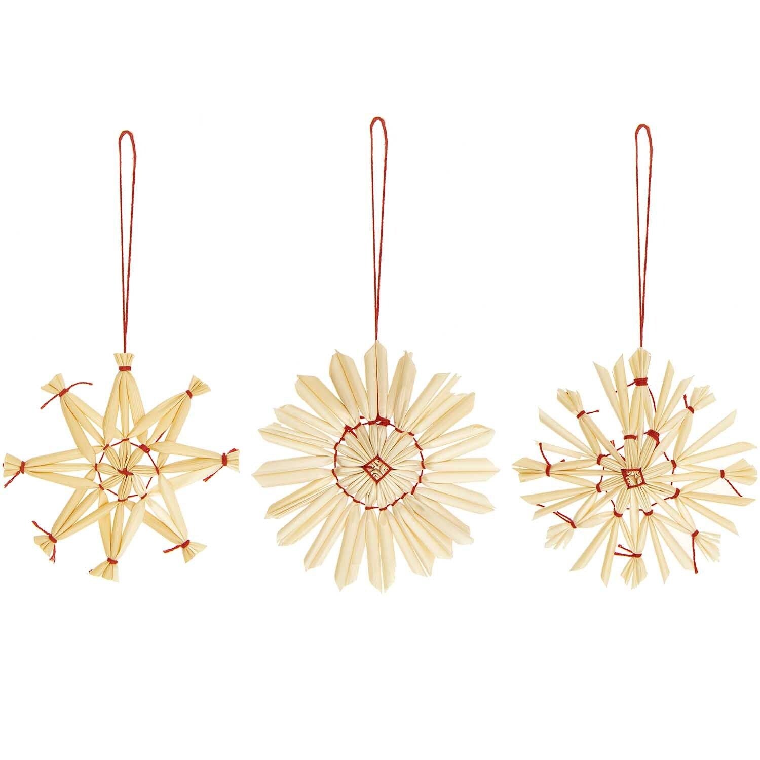 Strohstern-Set 6x6cm 9teilig RicoDesign