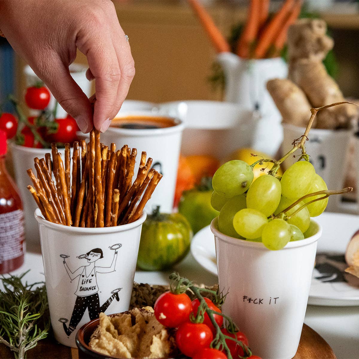 Porzellantasse „f*ck it“ helen b