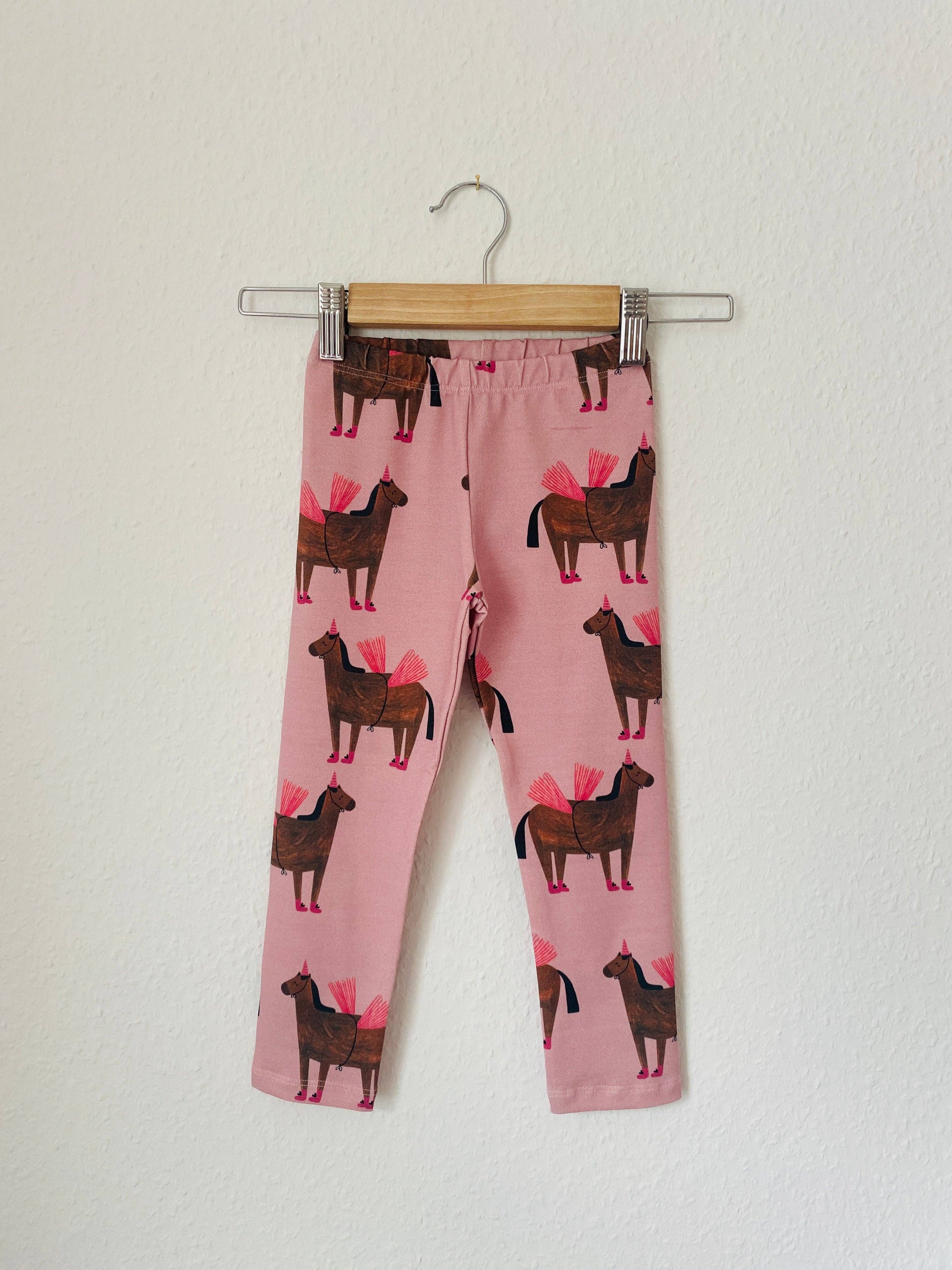Don't grow up Pferd auf rosa Leggings