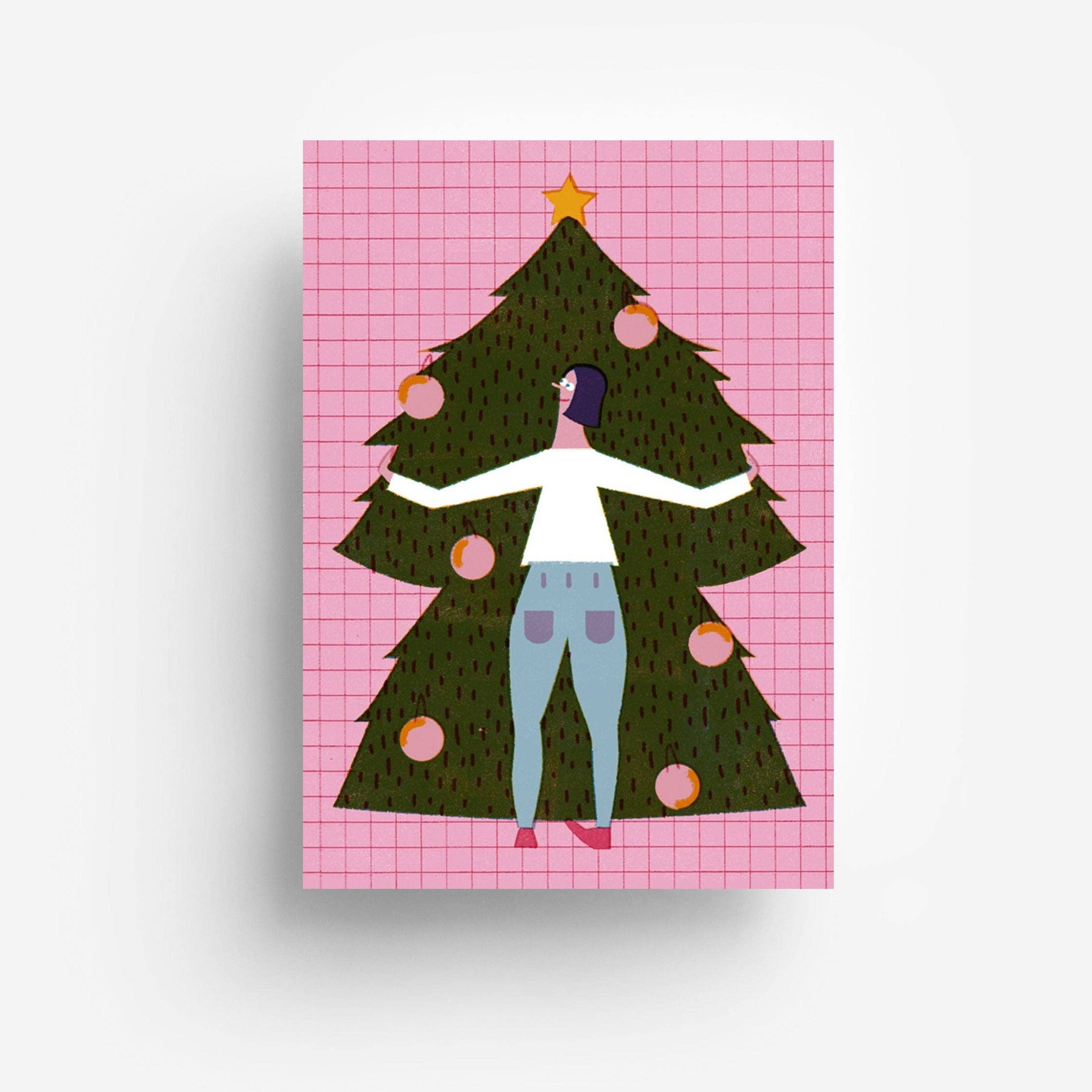 Weihnachtsbaum Postkarte
