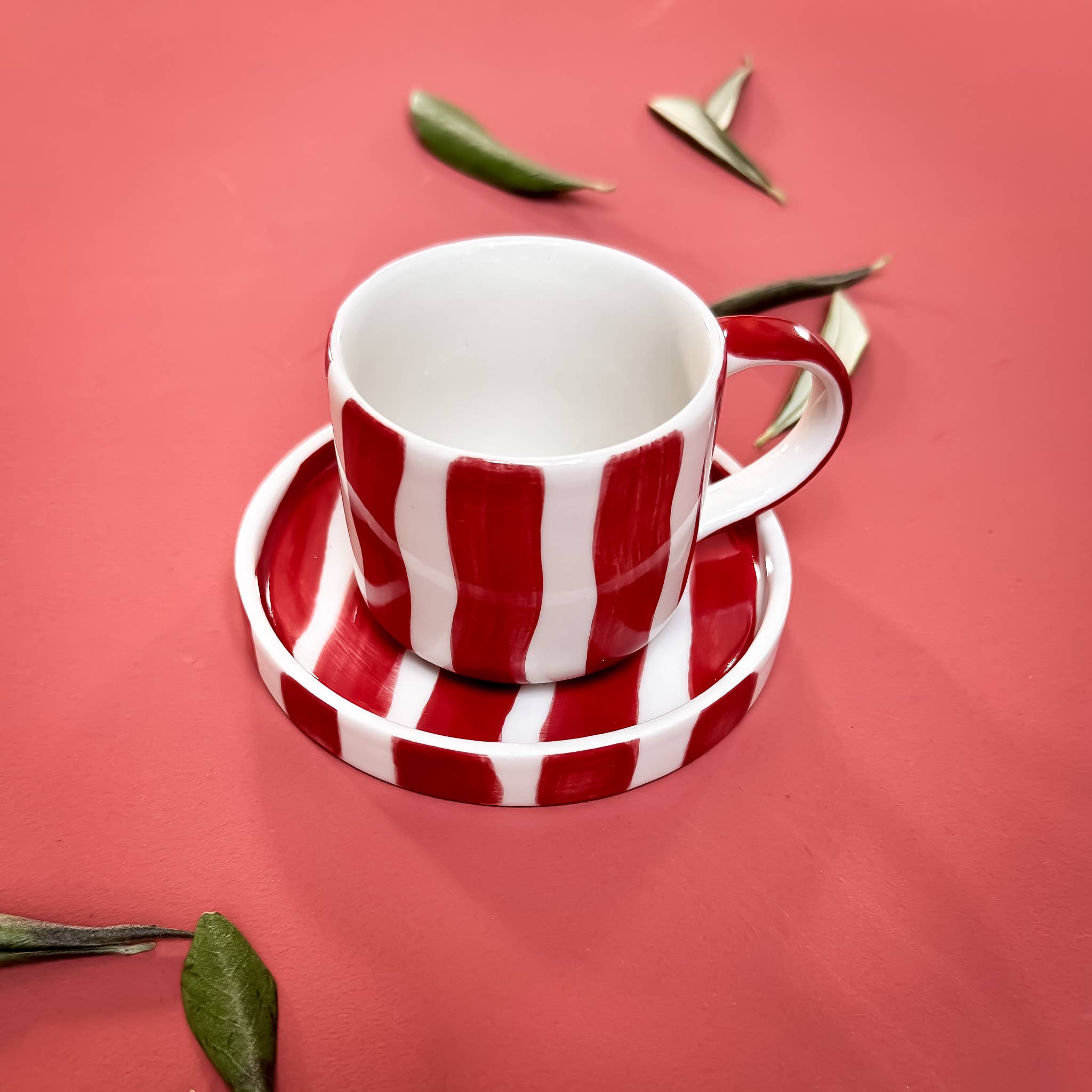 Espresso Stripes - tramonto red (2er Set - 4 Teile)