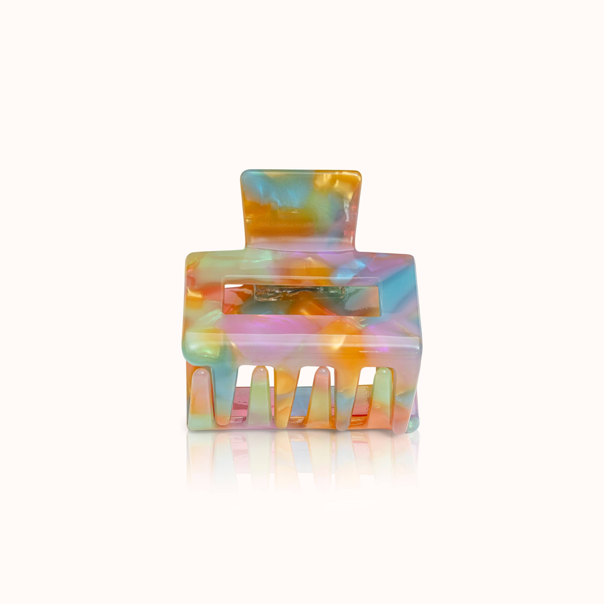 Haarspange Quadrat Regenbogen by Vivi.