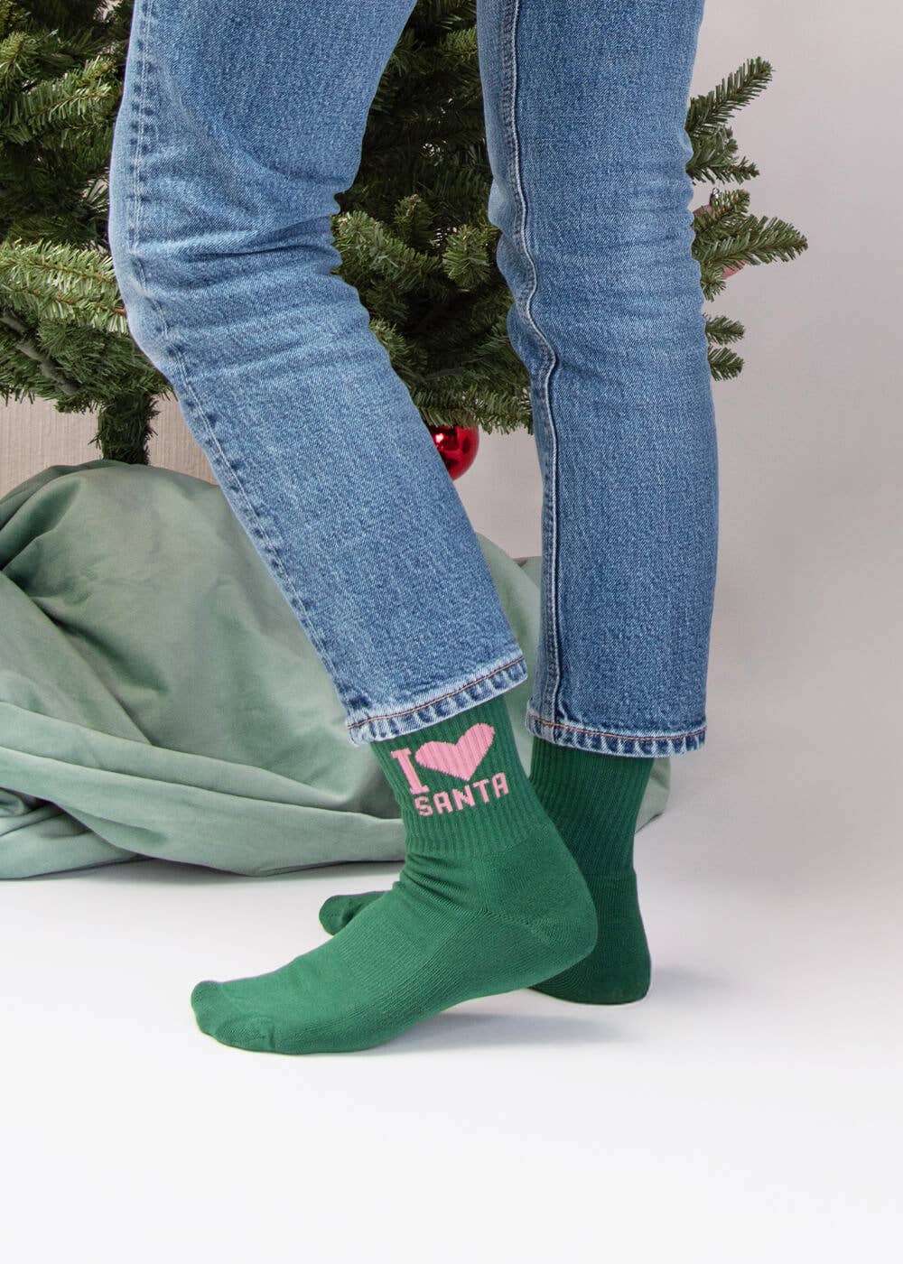J.Clay I Love Santa - Dark Green - Weihnachtssocken