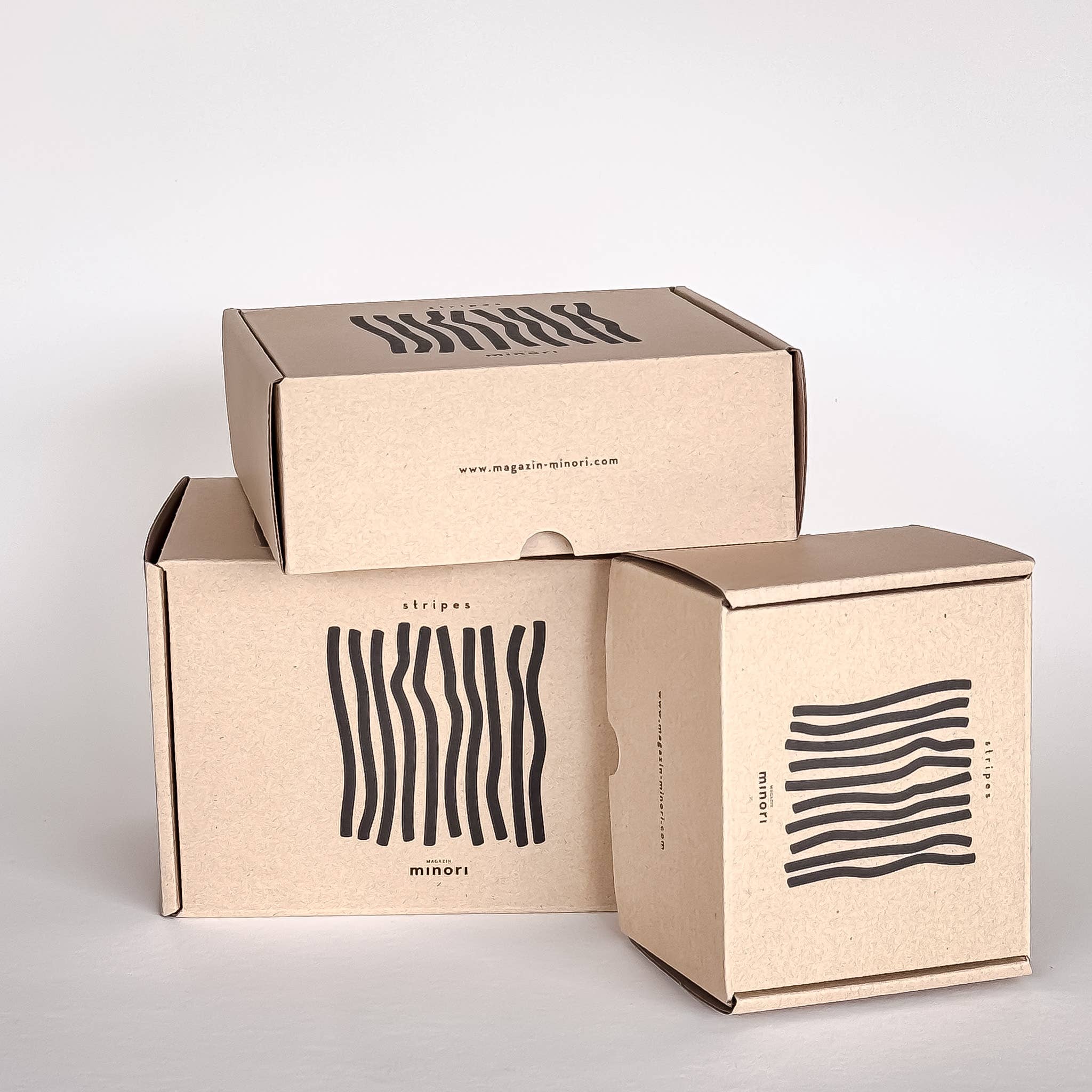 Magazin Minori Vase Stripes - tramonto red