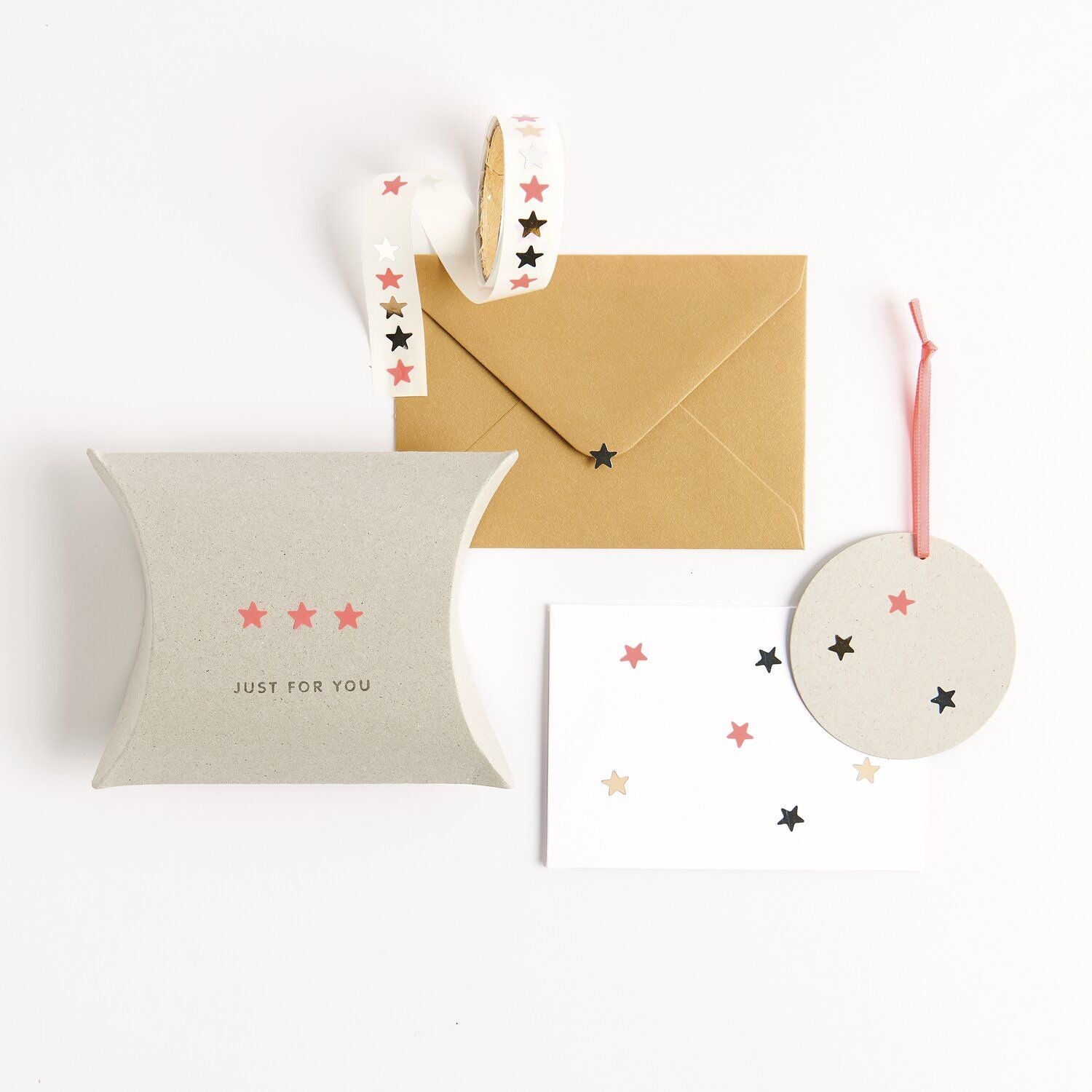 Mini-Sticker Sterne Neon/Silber/Gold auf der Rolle