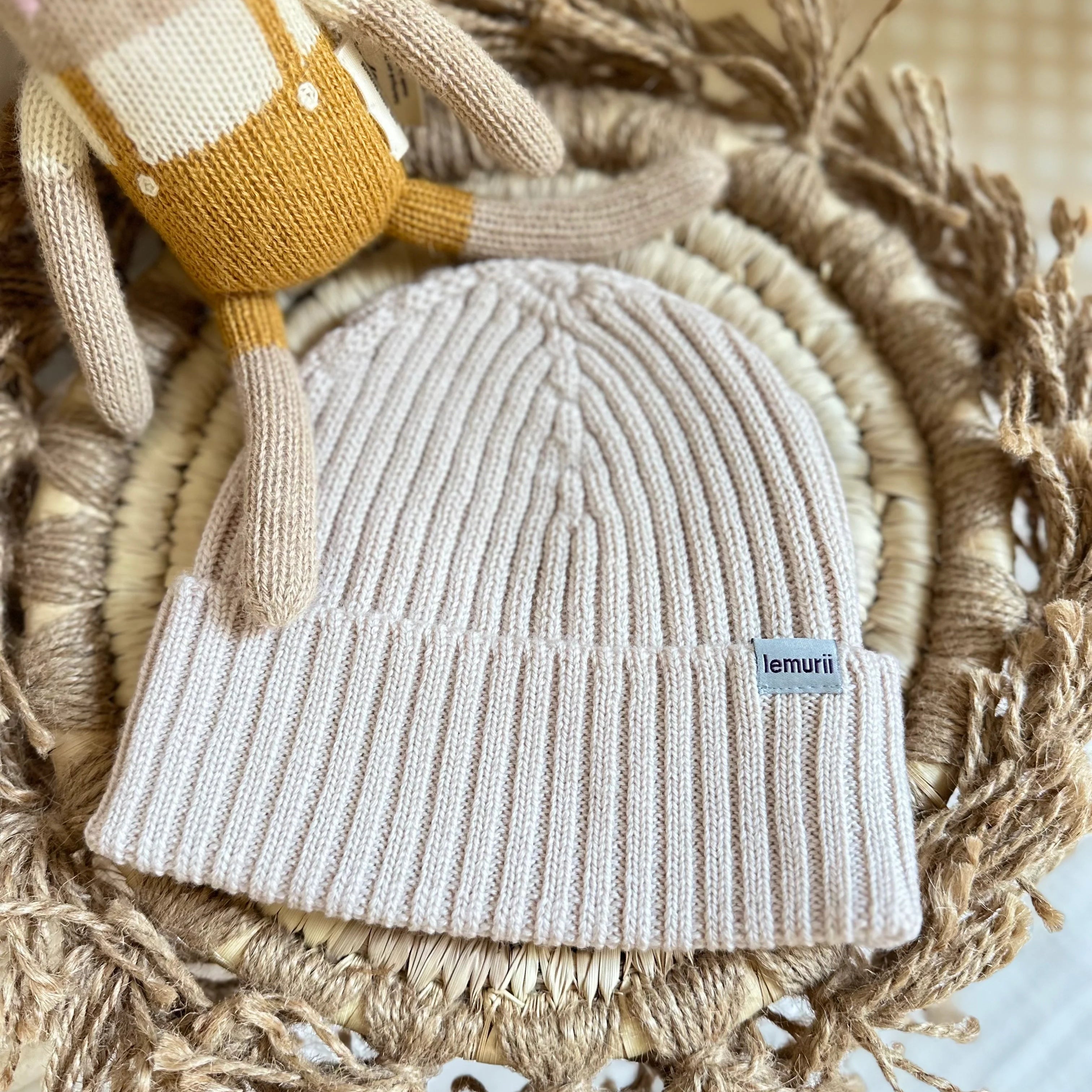 Lemurii Merinowolle Mütze Mika (unterschiedliche Farben)