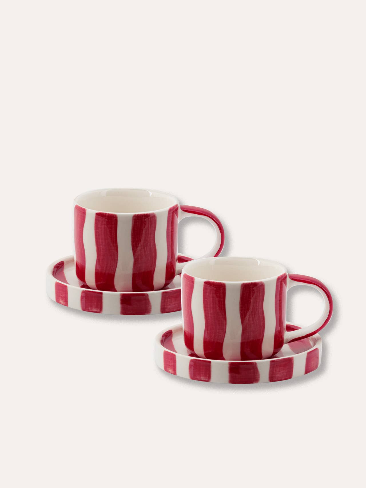 Espresso Stripes - tramonto red (2er Set - 4 Teile)