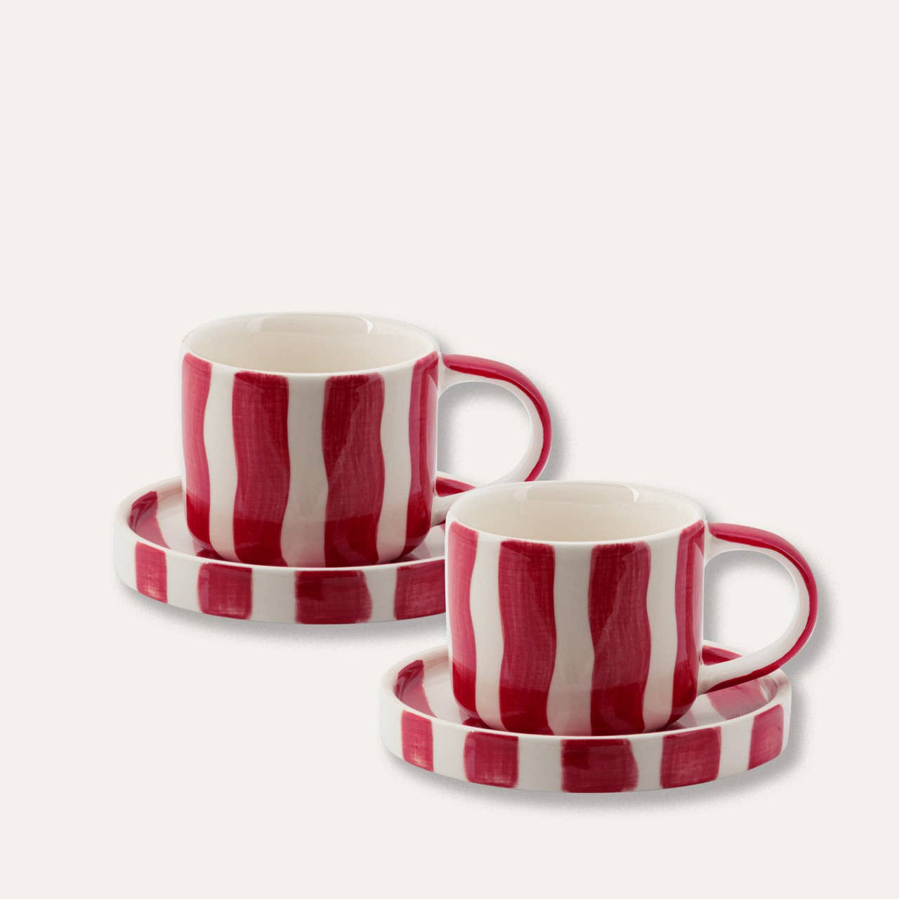Espresso  Stripes - tramonto red (2er Set - 4 Teile)