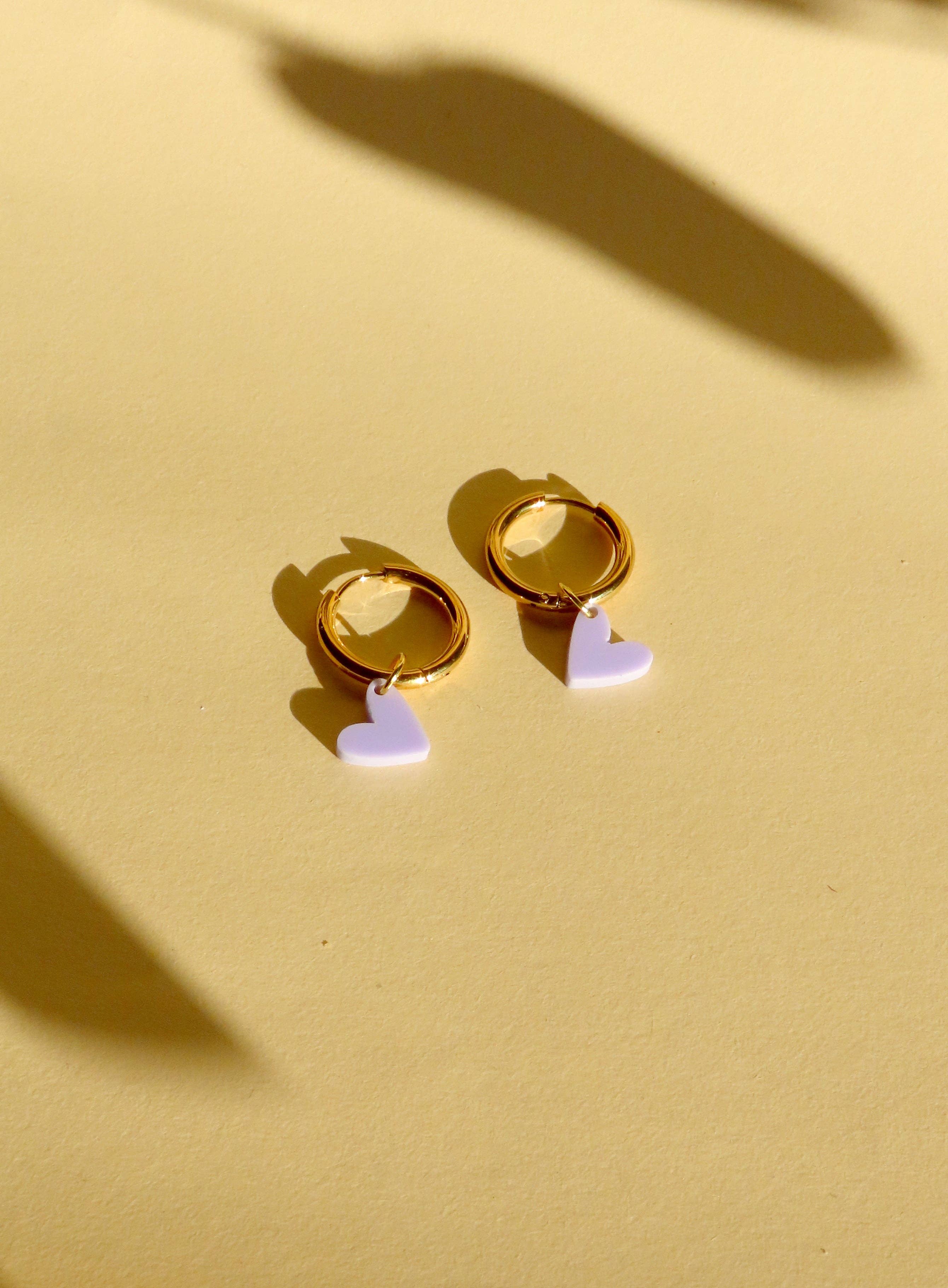 Flieder Herz Creolen niemalsmehrohne