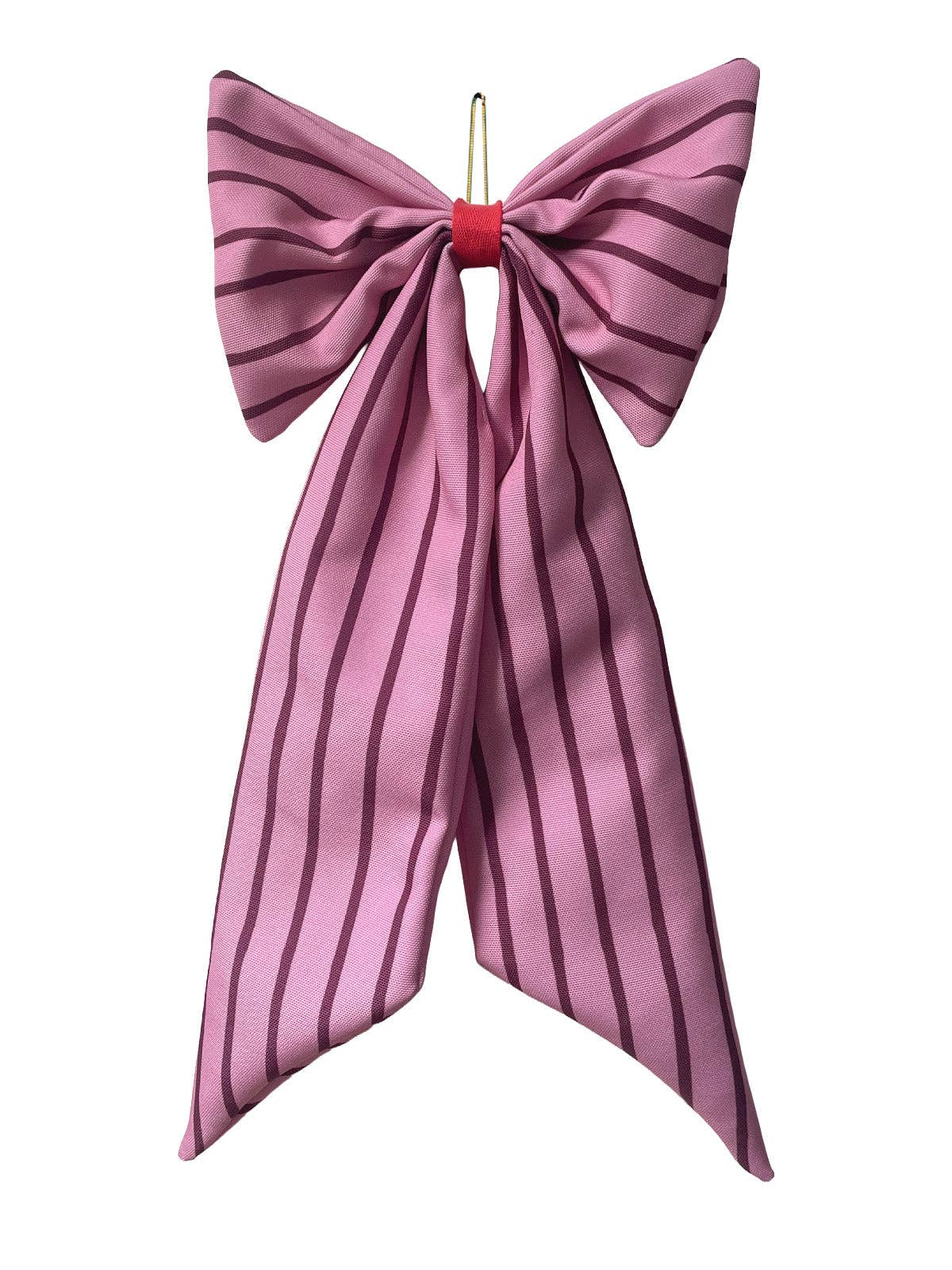 coopz - Schleife rosa/plum schmal gestreift