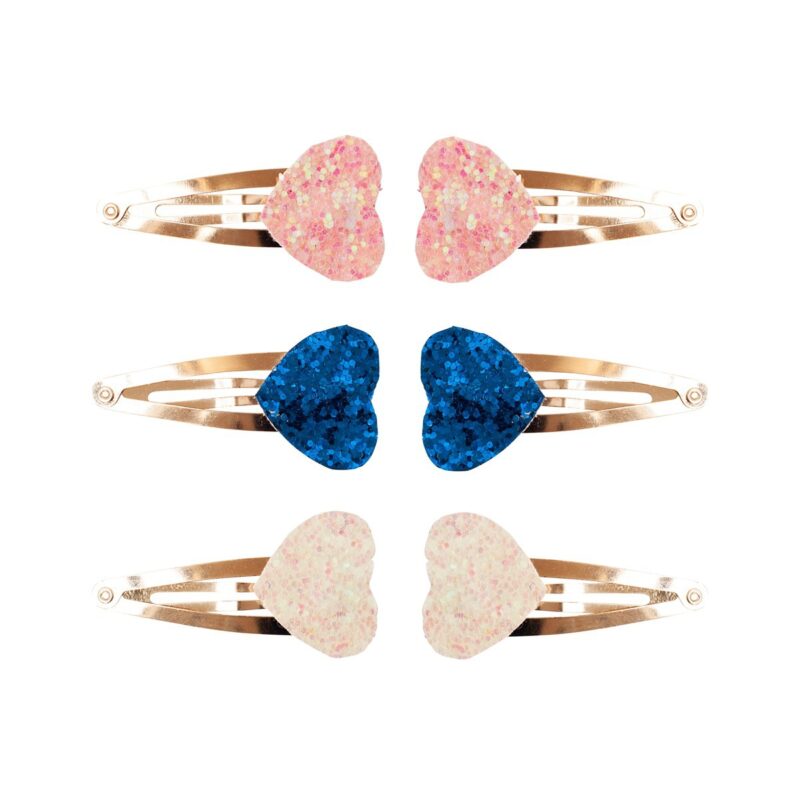 Global Affairs Haarclips 'Glitzer-Herzen'