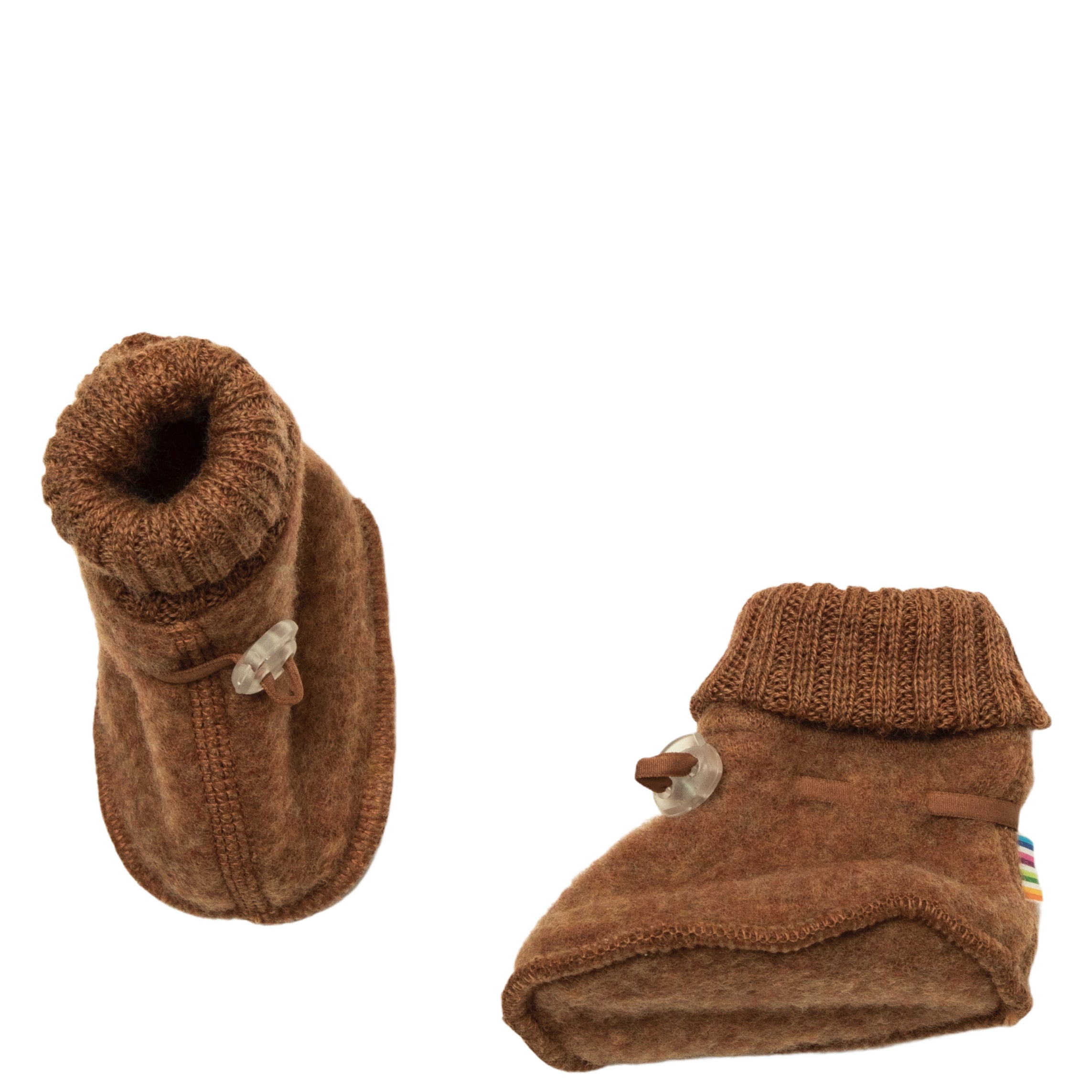 Joha Schühchen Wollfleece 'Caramel Melange'