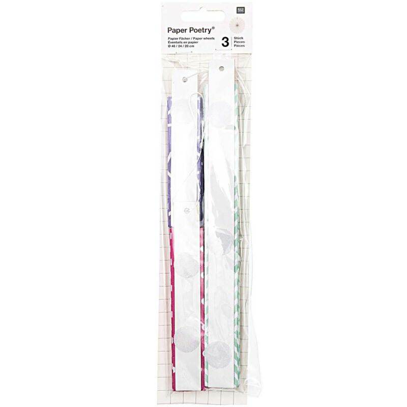 YEY! Let's Party Fächer 'Pastell / 3 Stück'