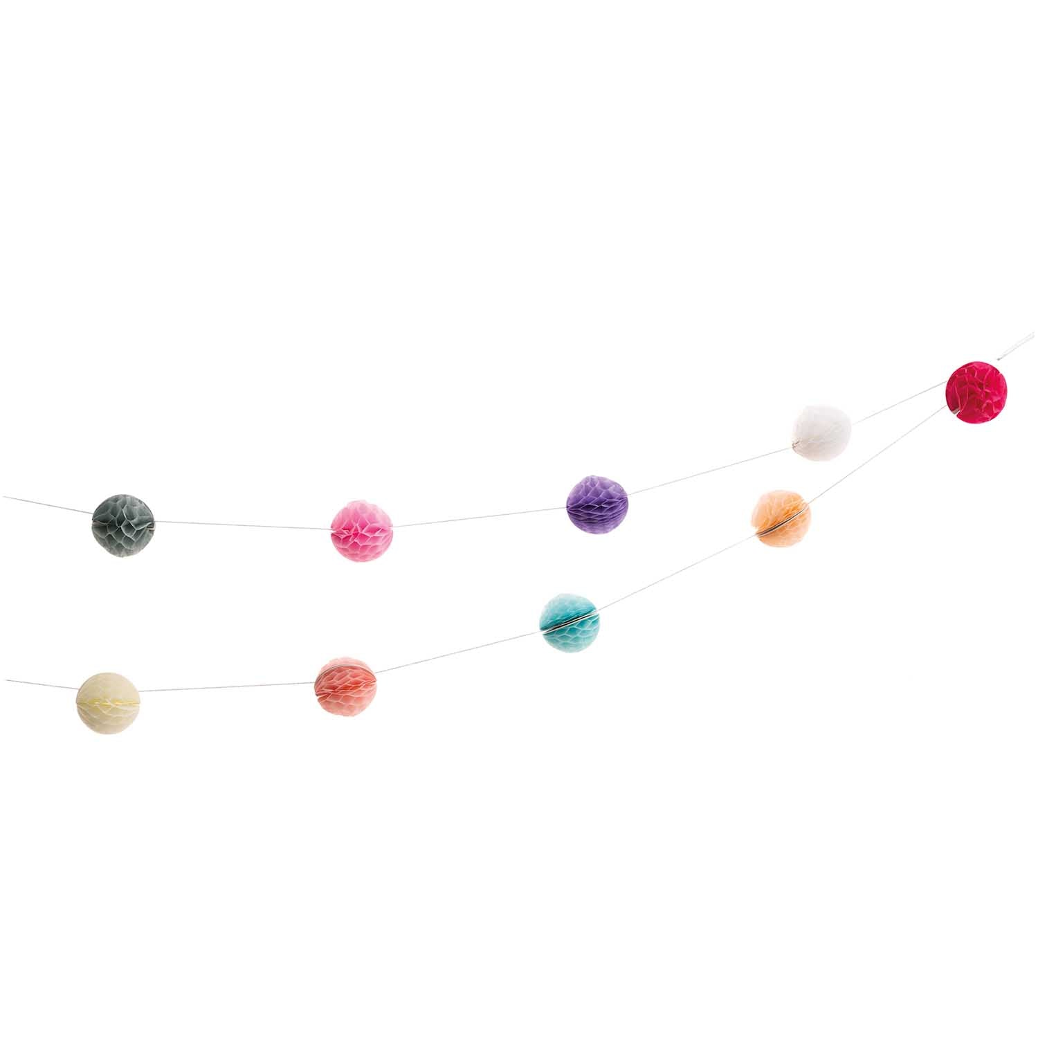 YEY! Let's Party Mini-Wabenballgirlande 'pastell'