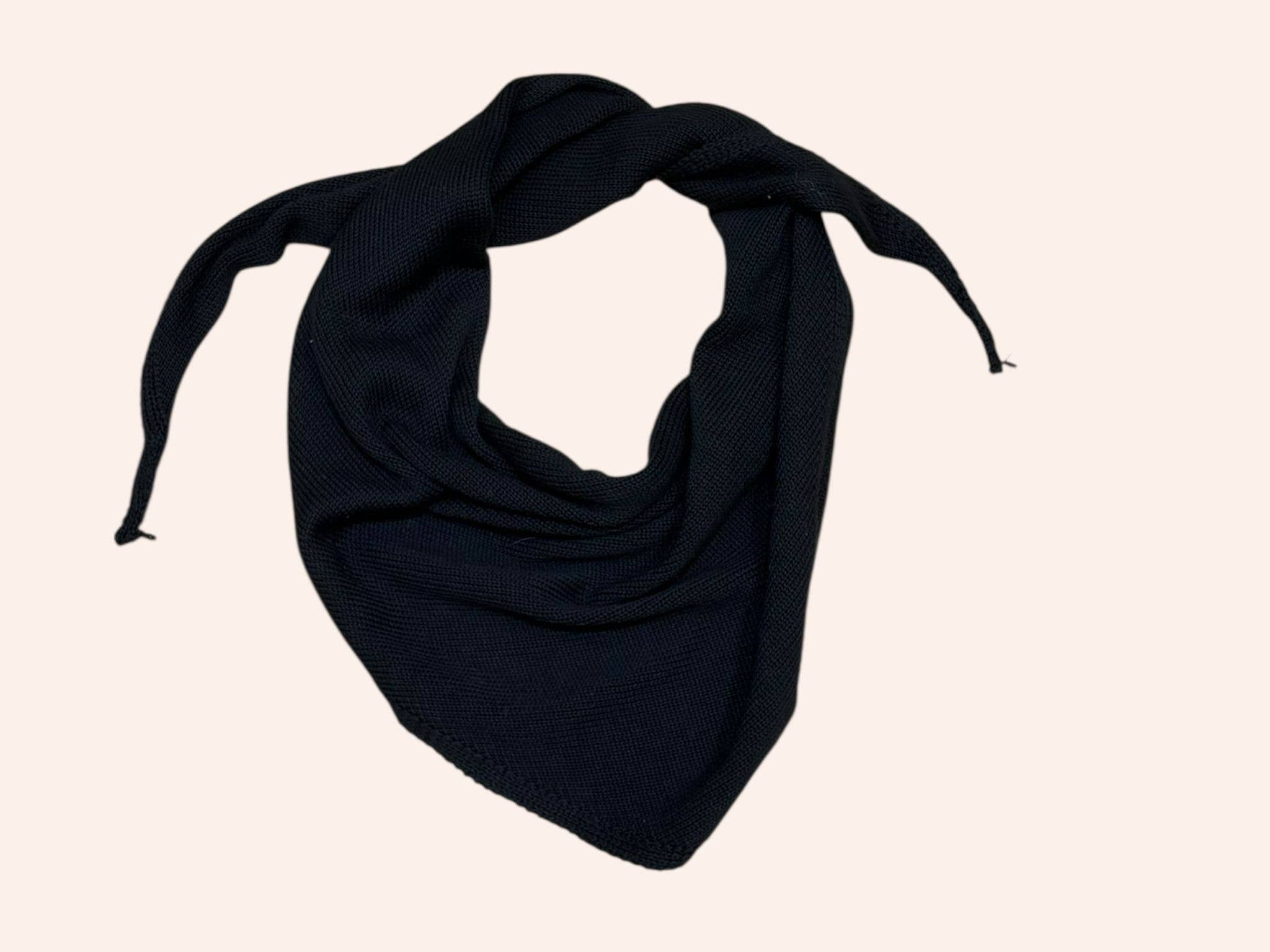 Einfarbiges Dreieckstuch aus 100 % Baumwollstrick