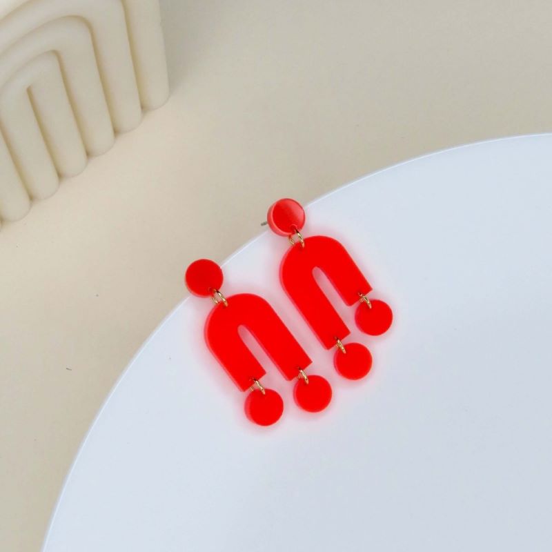 niemalsmehrohne Ohrringe 'Mismatch in knallrot'