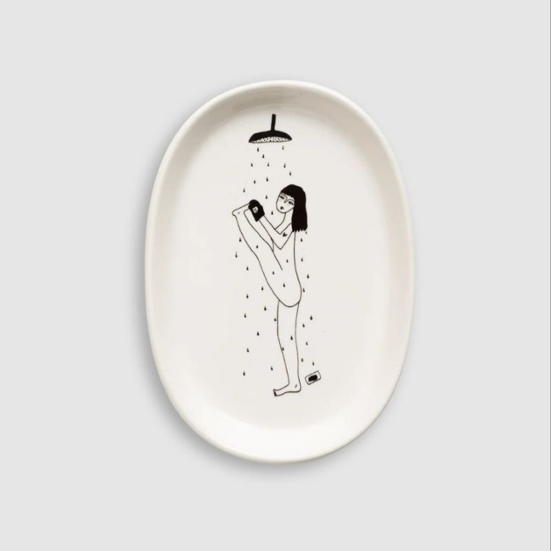 helen b Schale 'yoga in the shower'