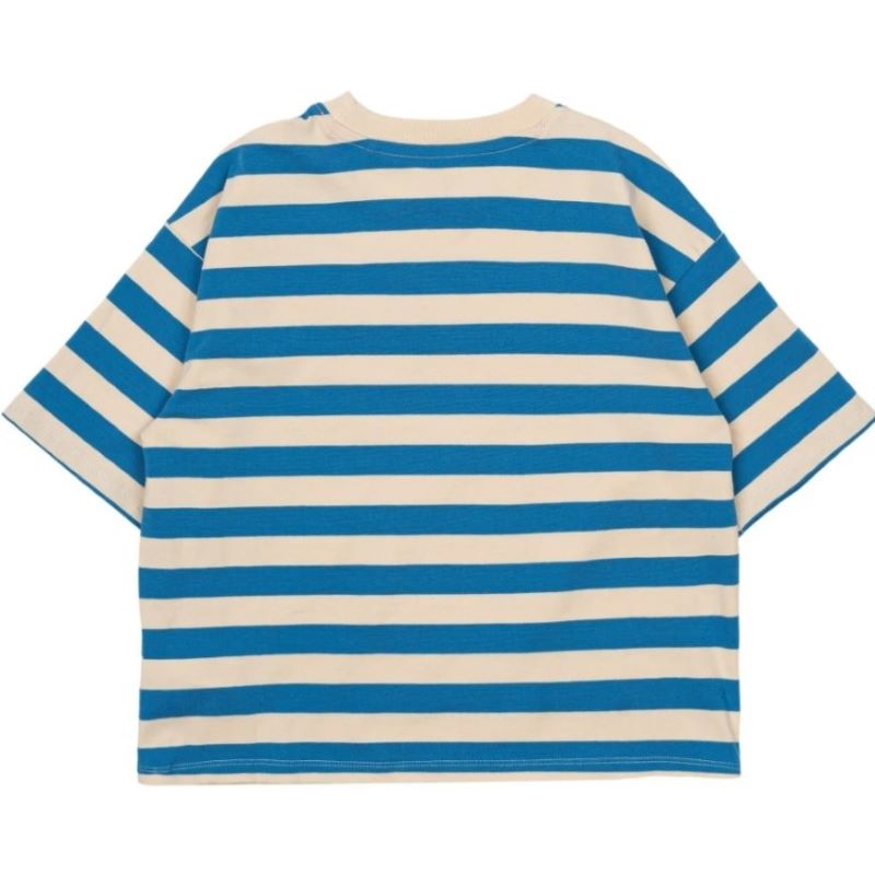 THE NEW TNNanny Oversize T-shirt 'White Swan Striped'