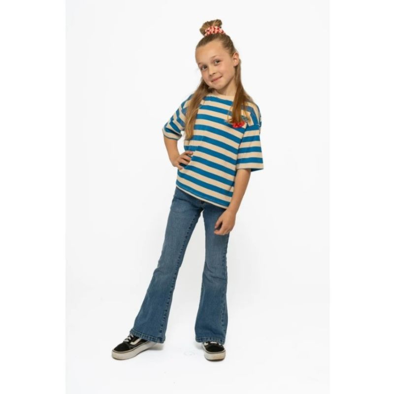 THE NEW TNNanny Oversize T-shirt 'White Swan Striped'