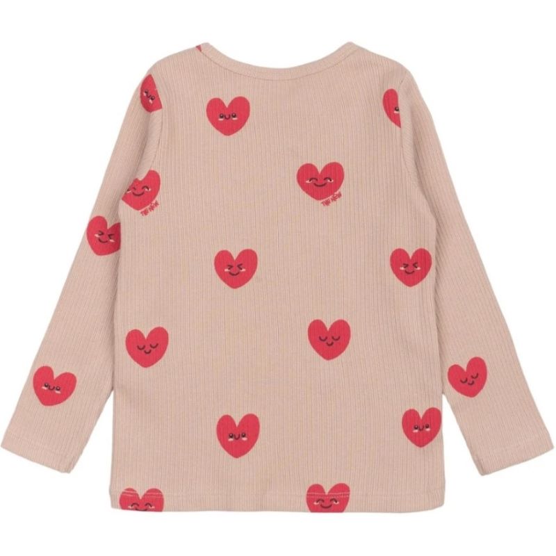 THE NEW TNSTNynne Gerippte Langarmbluse 'Adobe Rose'