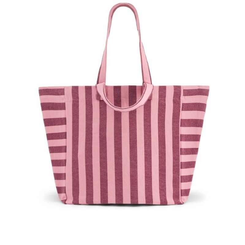 Rose in April Tote bag 'Elisa Burgunderrot/Rosa Stripes'