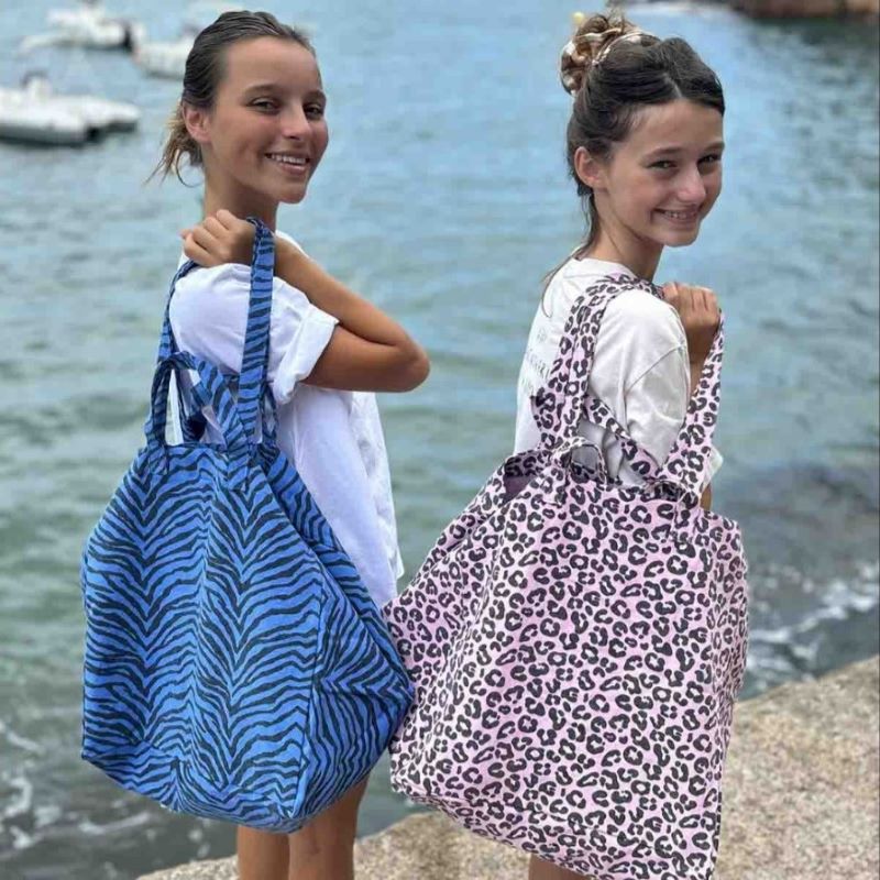 Rose in April Tote bag 'Elisa Blau Zebra'