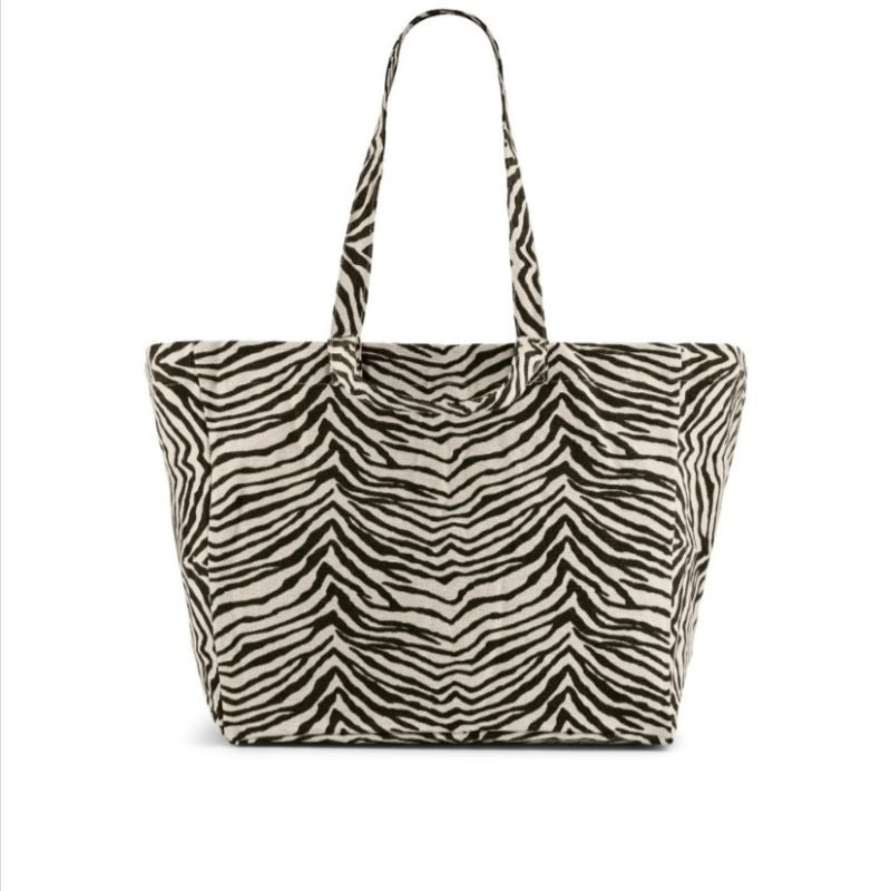 Rose in April Tote bag 'Elisa Greige Zebra'