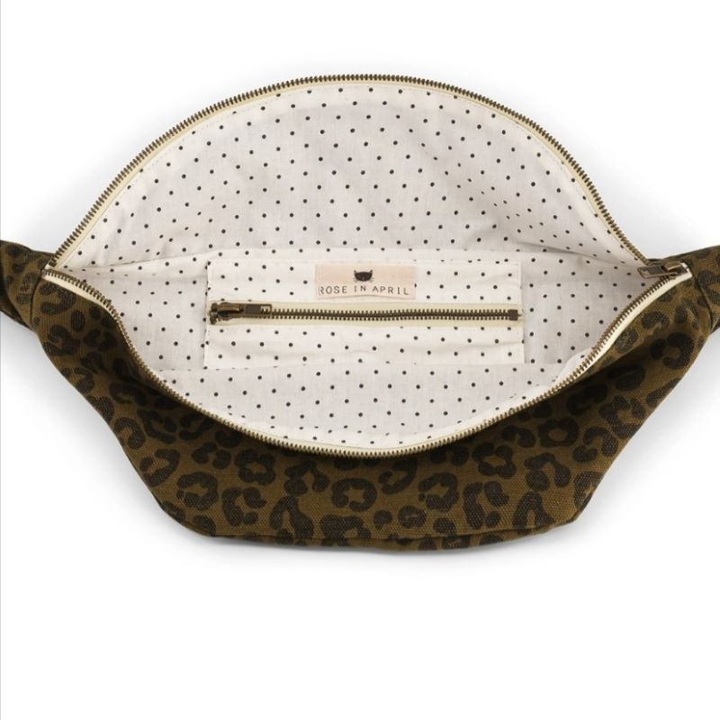 Rose in April Bauchtasche 'Leopard Grau-Olivgrün'