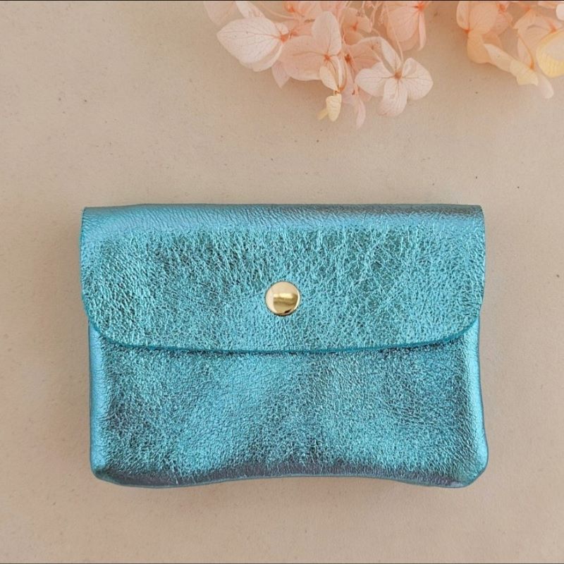 Geldbörse aus metallischem Leder (verschiedene Farben)