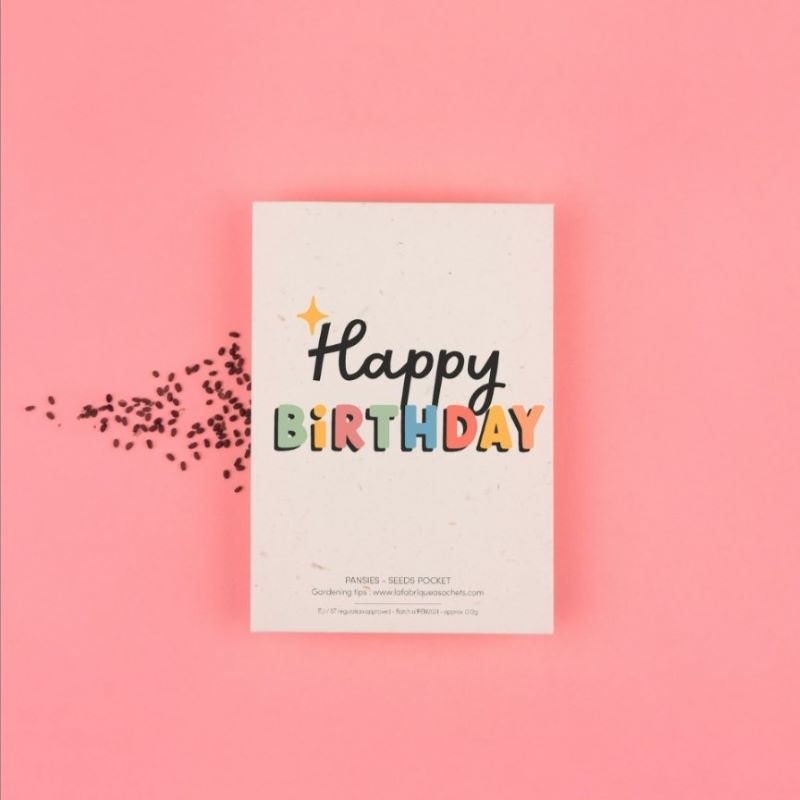 La Fabrique à Sachets Stiefmütterchensamen 'Happy Birthday'