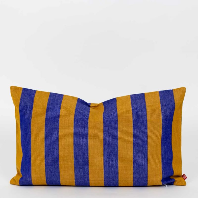 A World of Craft Kissenbezug 'Carla' (senfgelb/indigo) 30x50