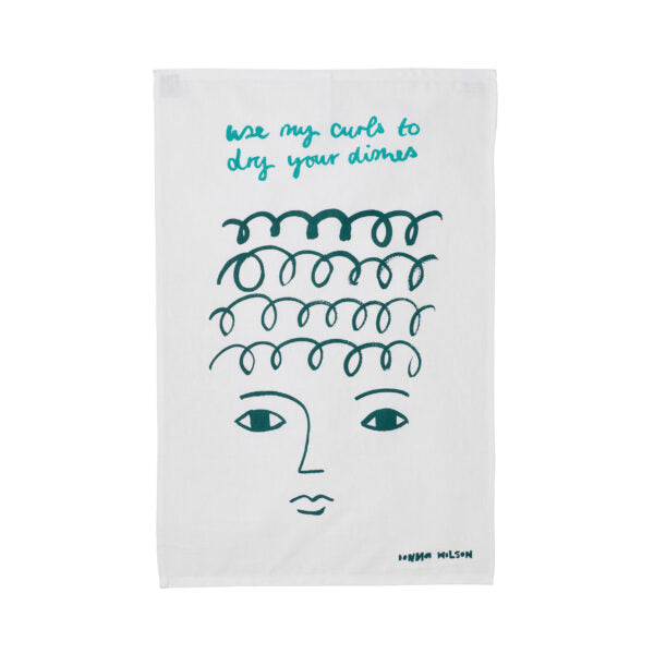 Donna Wilson Geschirrtuch 'Use My Curls'