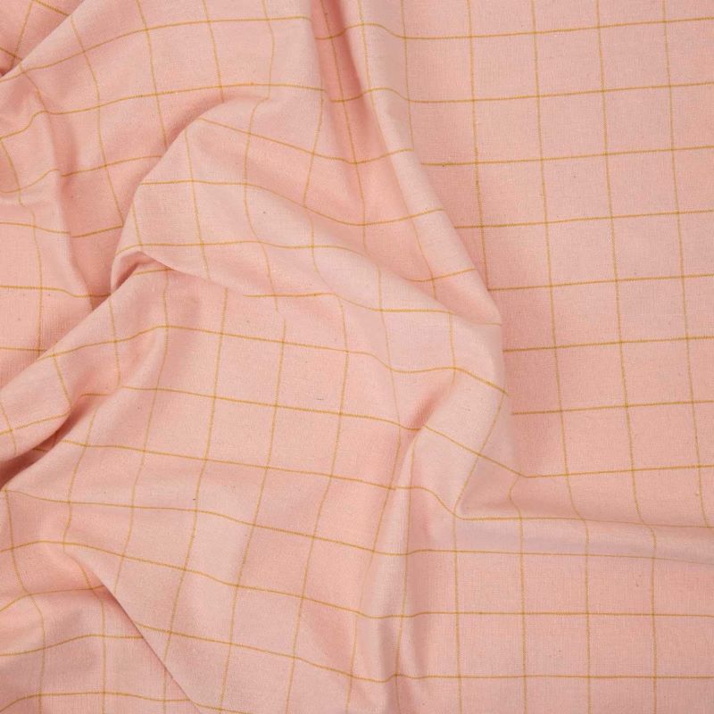 A World of Craft Tischdecke 'ECO GRID' (pink/senfgelb) 140x260