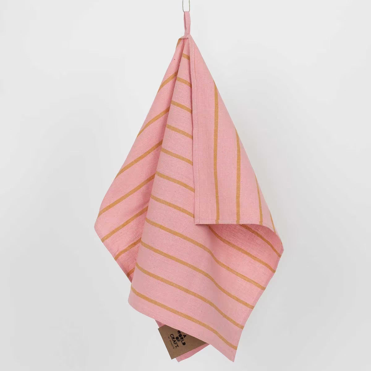 ECO WIDESTRIPE Geschirrtuch rosa/senfgelb
