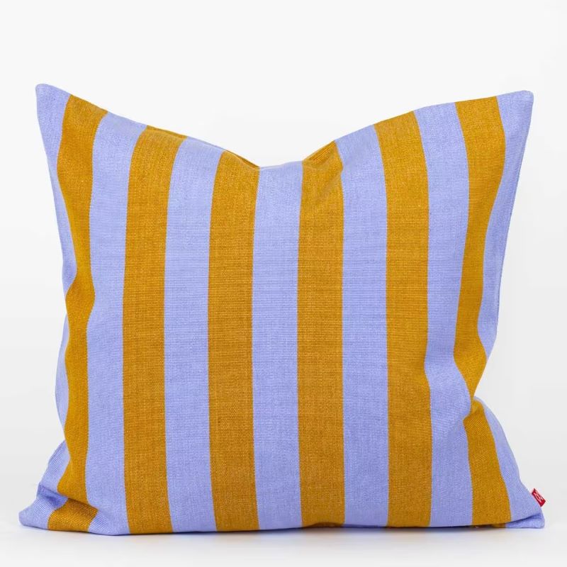 A World of Craft Kissenbezug 'Emanuela' (hellblau/ocker) 50x50