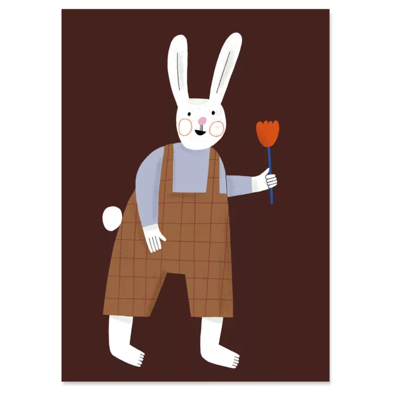 Nuukk Postkarte aus Holzschliffpappe 'Osterhase'