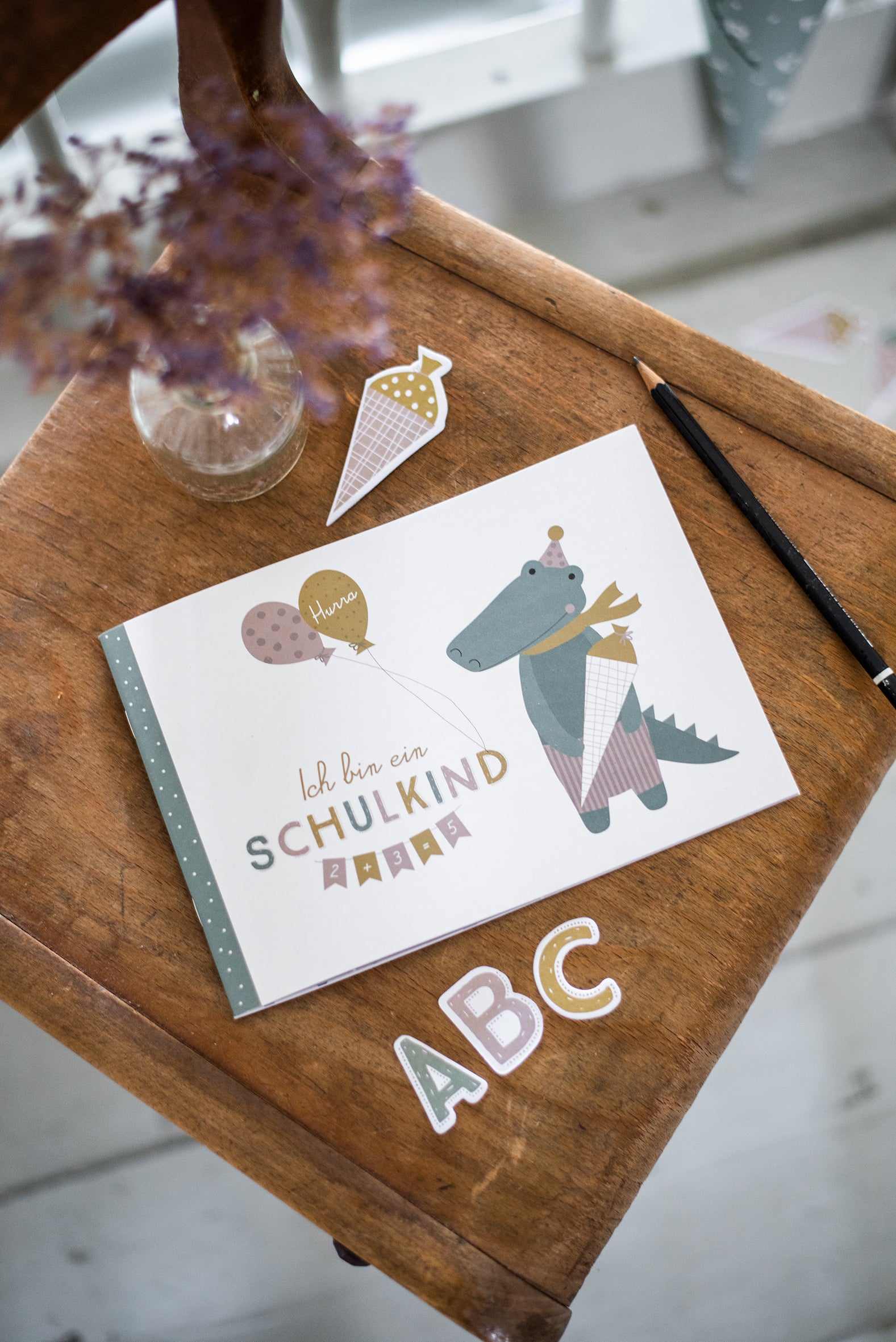 Erinnerungsbuch 'Ich bin ein Schulkind – Krokodil und Fuchs' Ava und Yves