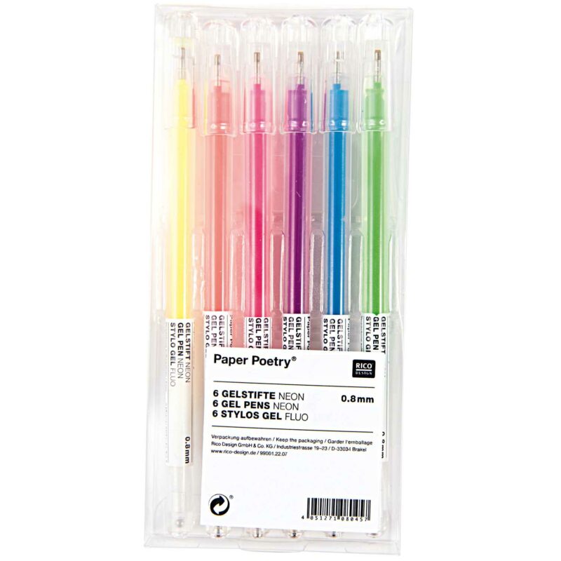 PAPER POETRY Gelstifte Set 'NEON'