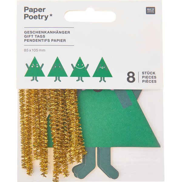 PAPER POETRY Geschenkanhänger 'Tannen'