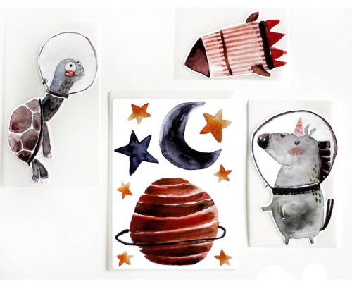 Bügelbild Weltraum Set von Halfbird