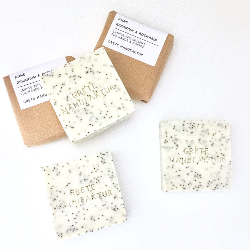Peelingseife Anne 'Geranium & Rosmarin' GreteManufaktur
